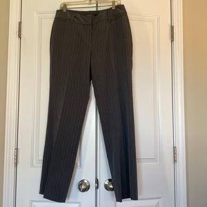 Zac & Rachel sz 12 pinstriped flat front stretchy comfy dress pants